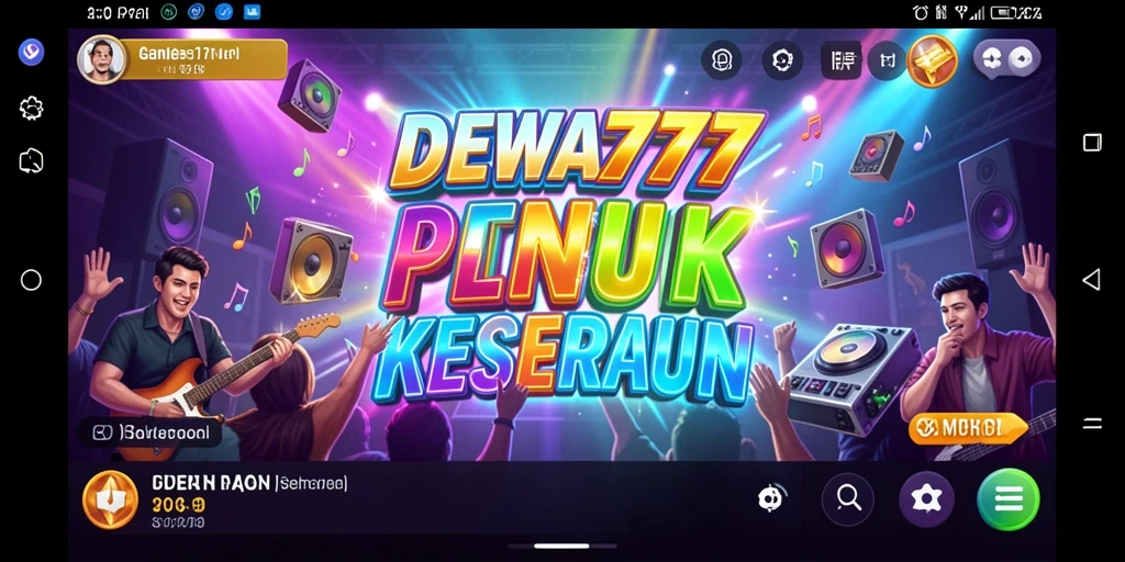 Tangkapan layar DEWA777 menampilkan pengalaman bermain musik yang seru dan interaktif.