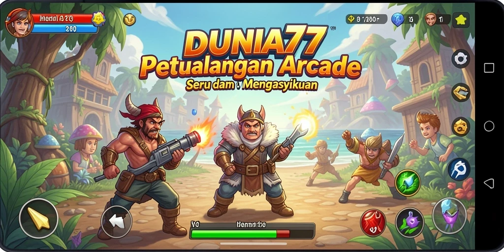 Tampilan seru dari gameplay DUNIA77 yang penuh tantangan.