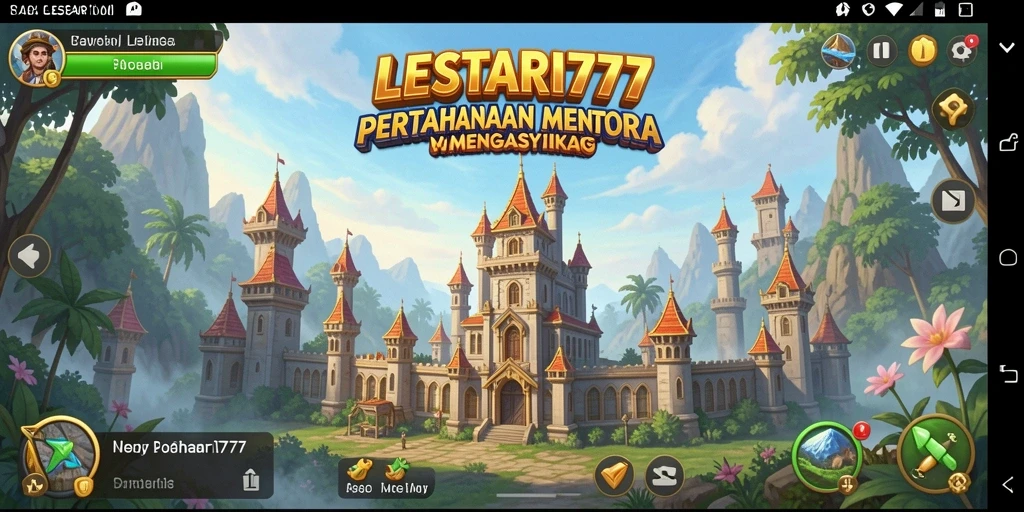 Tampilan gameplay menara pertahanan yang mendebarkan di LESTARI777.