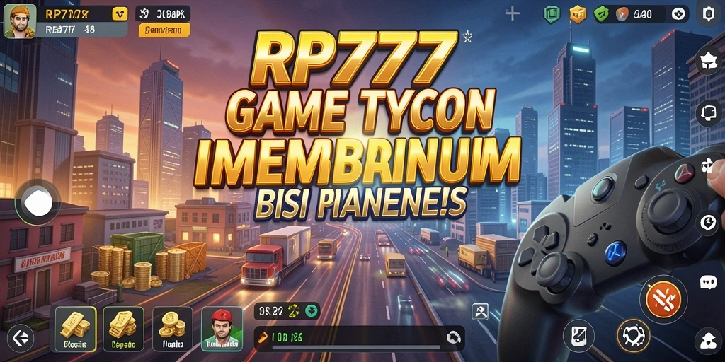 Screenshot RP777 menunjukkan gameplay interaktif dan seru dalam mengelola bisnis.
