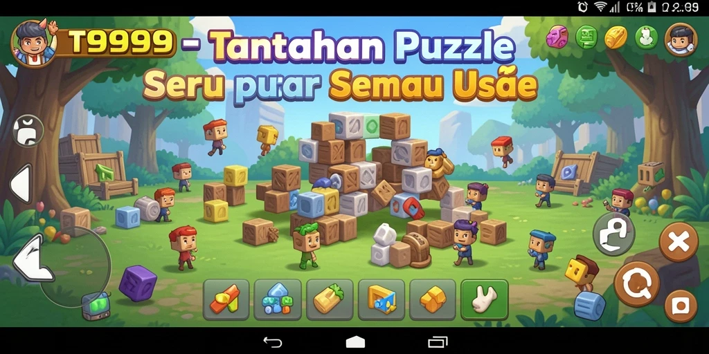 Tampilan utama gameplay T9999 yang menantang dan menarik.