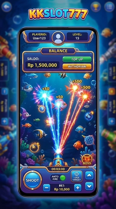 Tampilan utama aplikasi kkslot777 yang intuitif dan user-friendly.